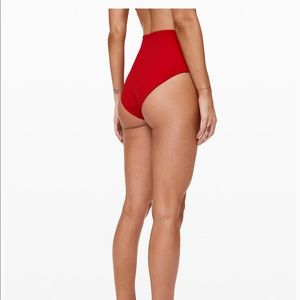 Lululemon red swim bikini top and bottom